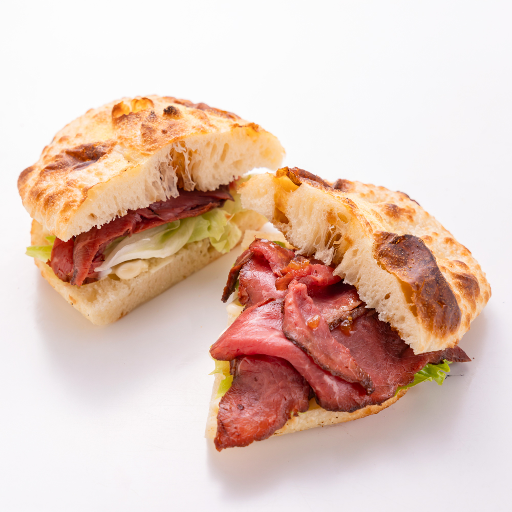 ローストビーフサンド ローストビーフサンドセット|各務原でピザ・ハンバーガーのデリバリー・テイクアウトならボムボムキッチン各務原店